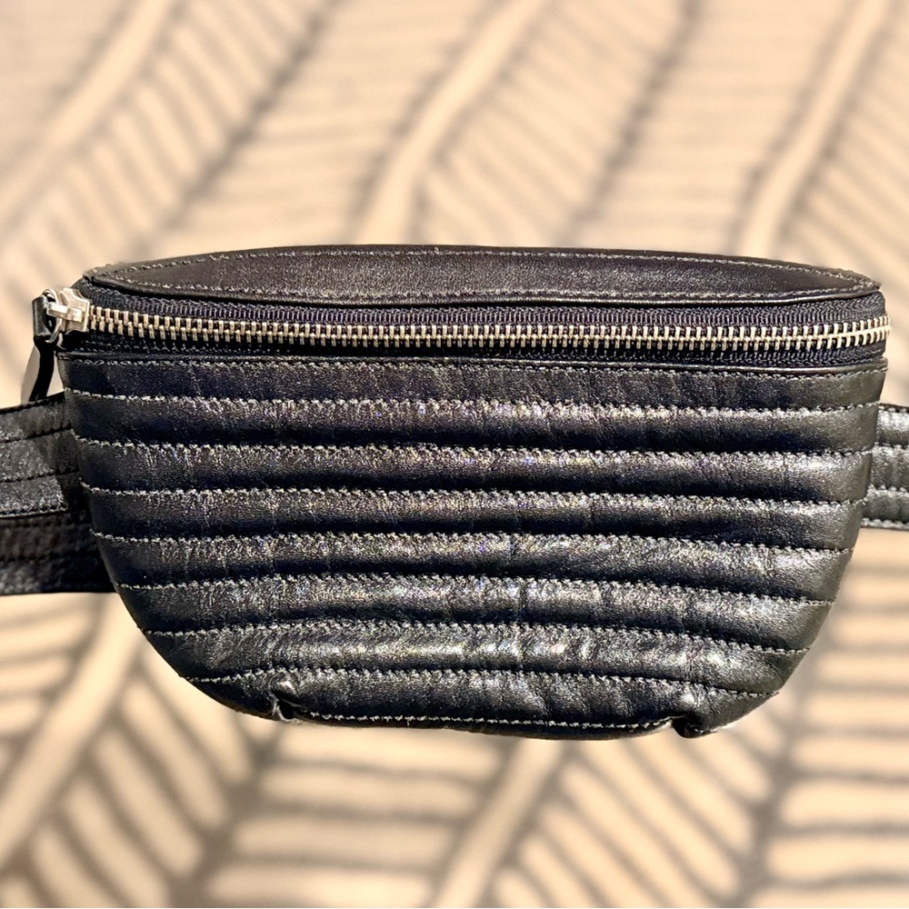 Quilted Black Mini Belt Bag